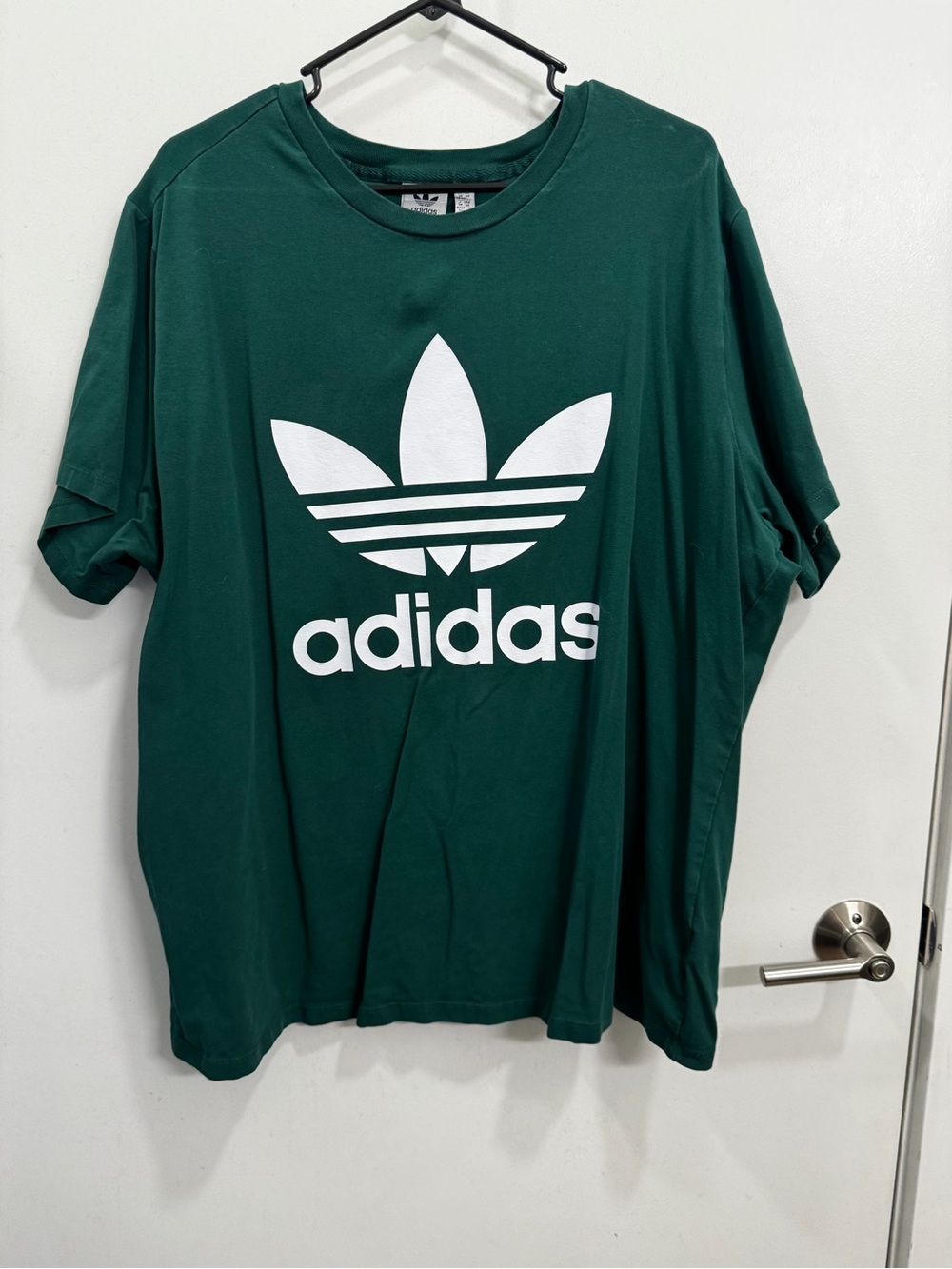 adidas Dark Green Trefoil Logo Short Sleeve Tee
